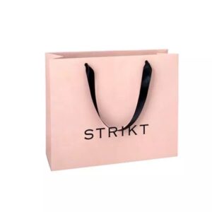 black rope handle carrier bag custom printed