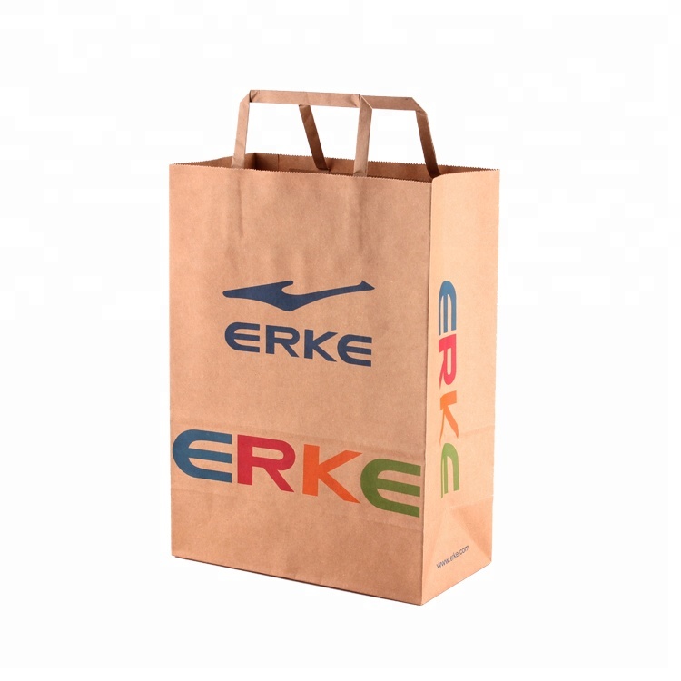 Custom Printed Flat Handle Paper Bags Comet Packaging