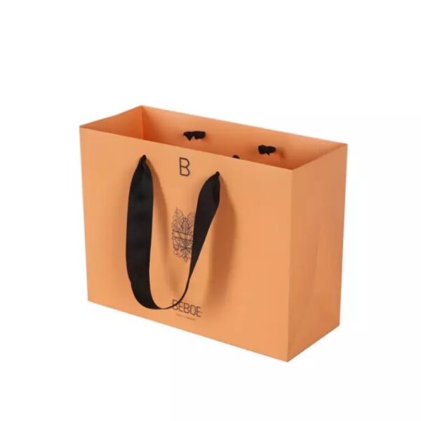 Custom Printed Ribbon Handle Paper Bags Comet Packaging