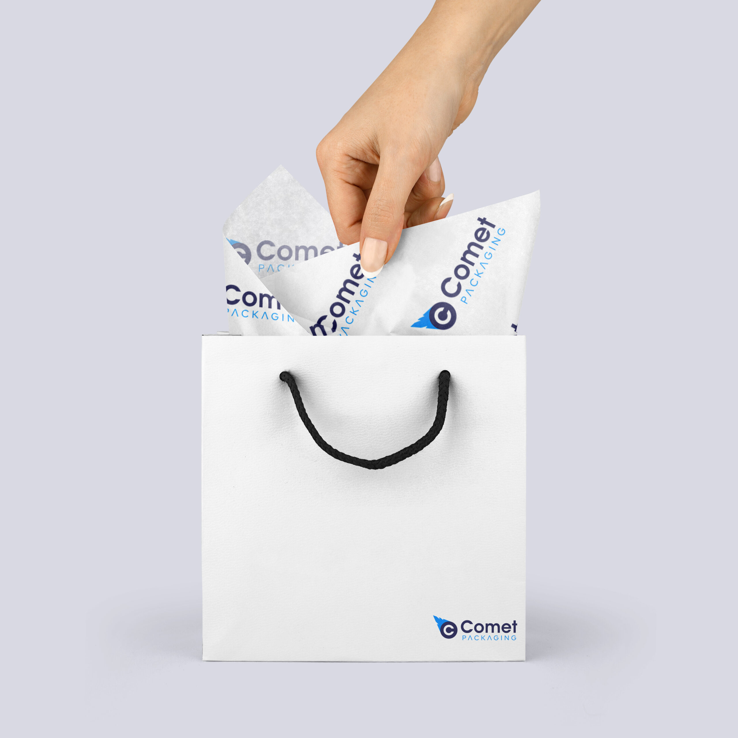 tissue paper and paper bag