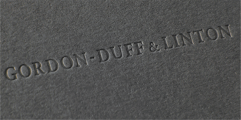 debossed print on a custom paper bag