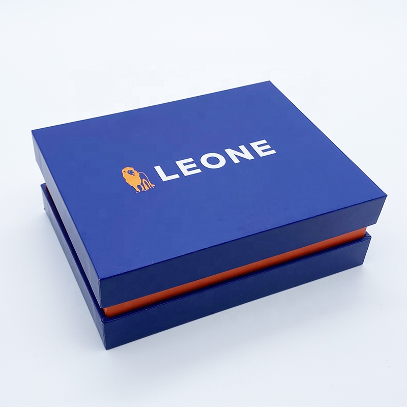 custom printed blue box with lift off lid