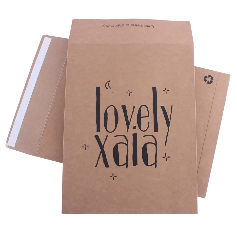 Brown kraft custom printed paper mailing bag