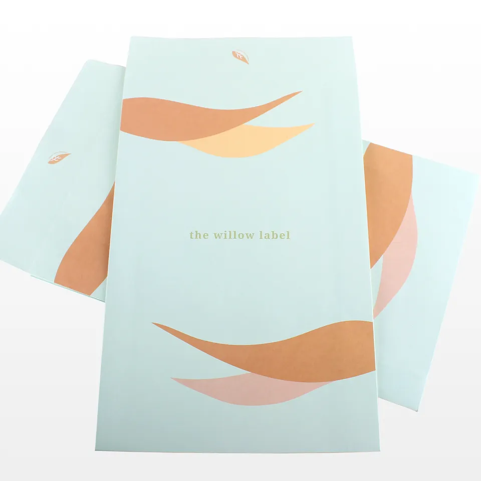 blue printed paper mailing bags