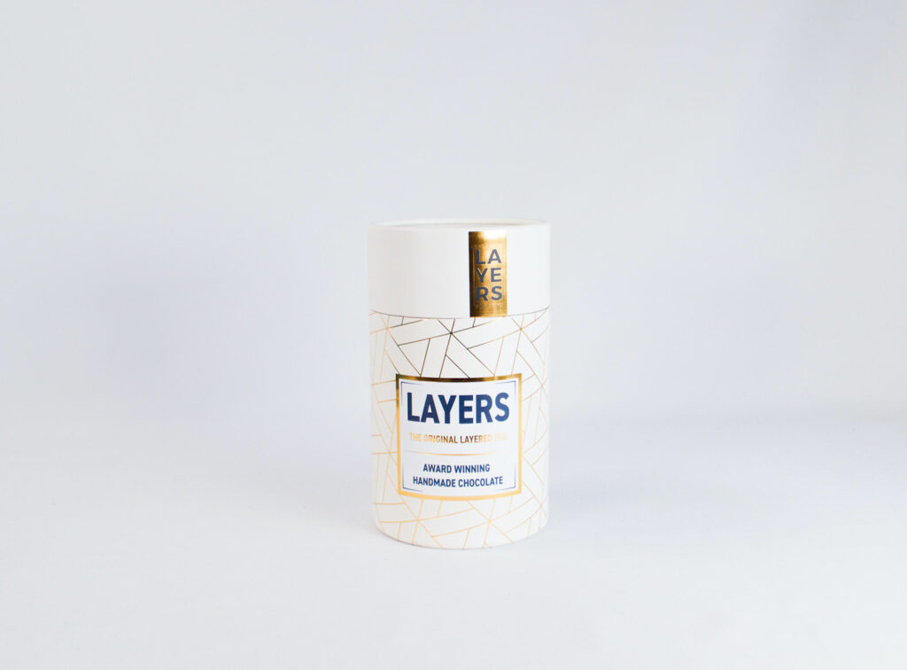 Layers Chocolate Printed Cylinder