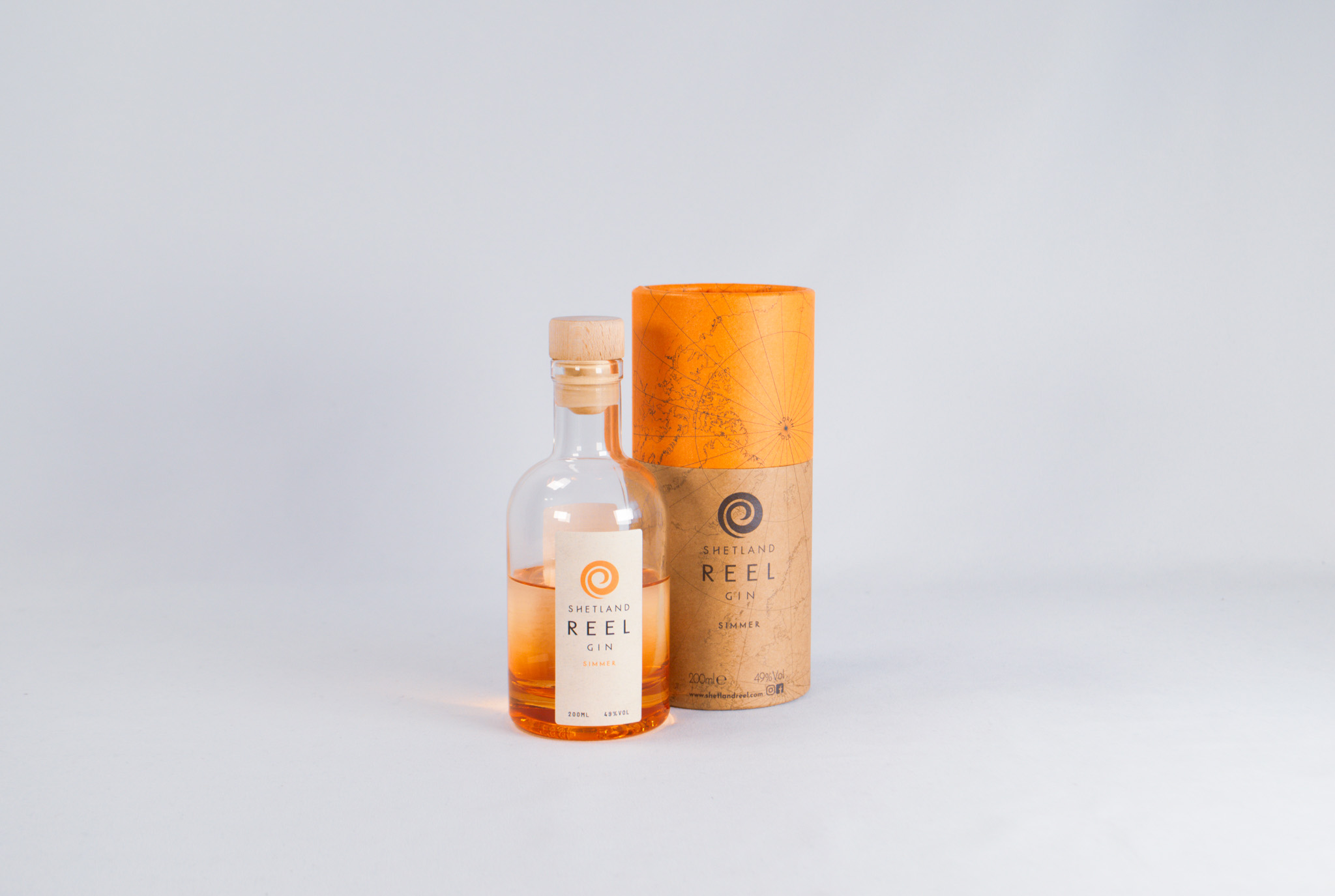 custom printed alcohol tube Shetland Orange Bottle