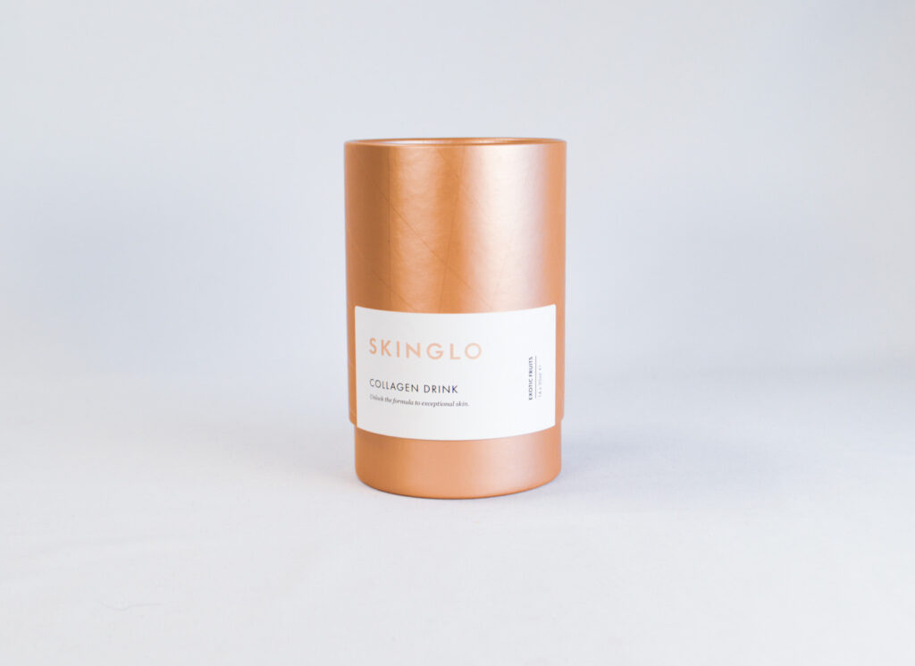 Skinglo printed cylinder box telescopic lid