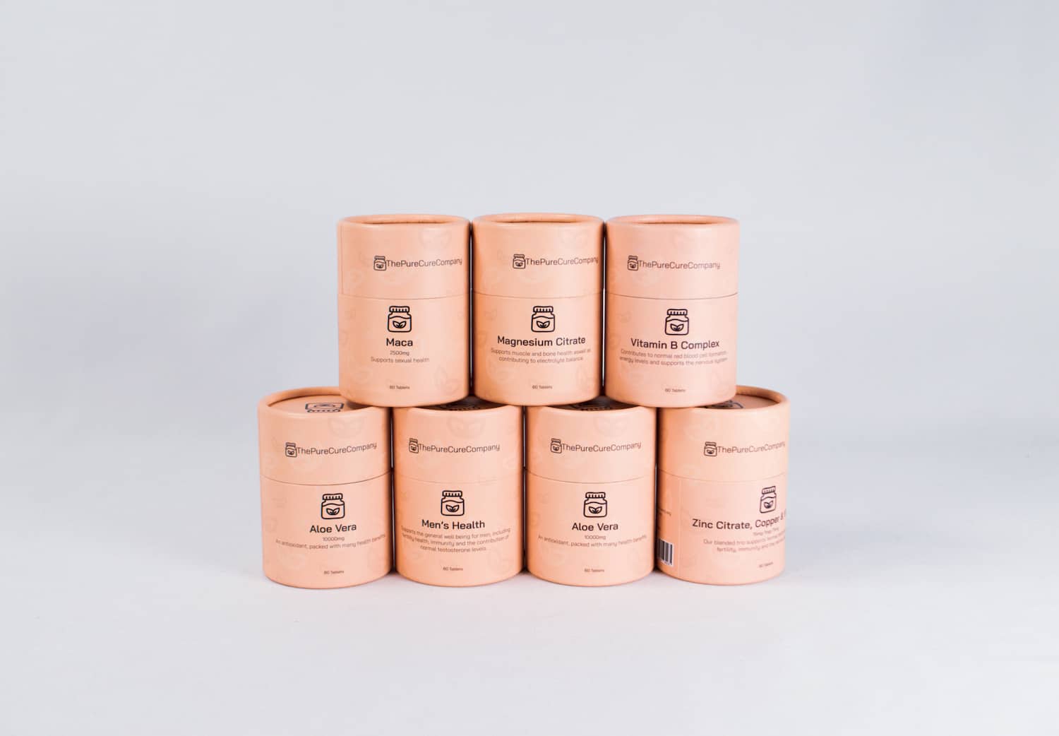 The Pure Cure Company custom printed cosmetic tubes