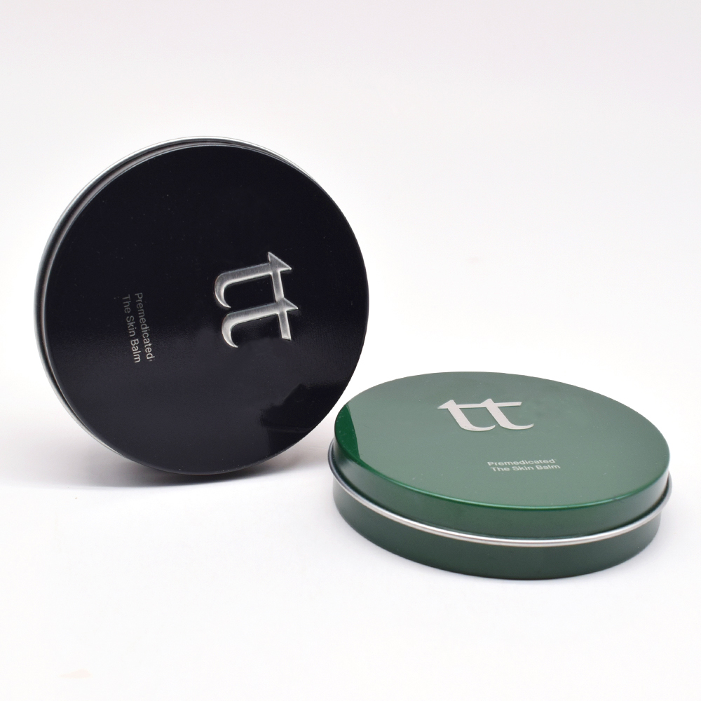 Cosmetic skin balm tins