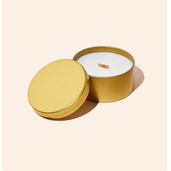 Gold candle tin