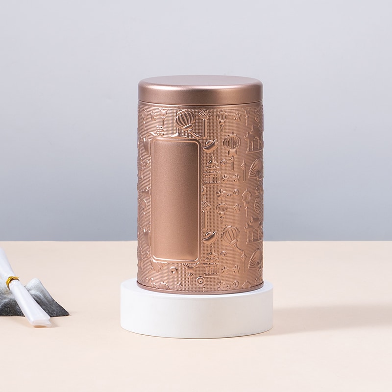 custom embossing cylinder tin