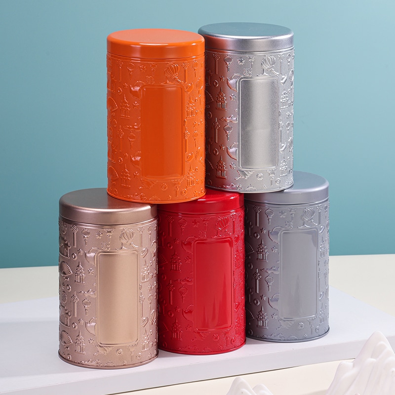 group of custom tins embossed