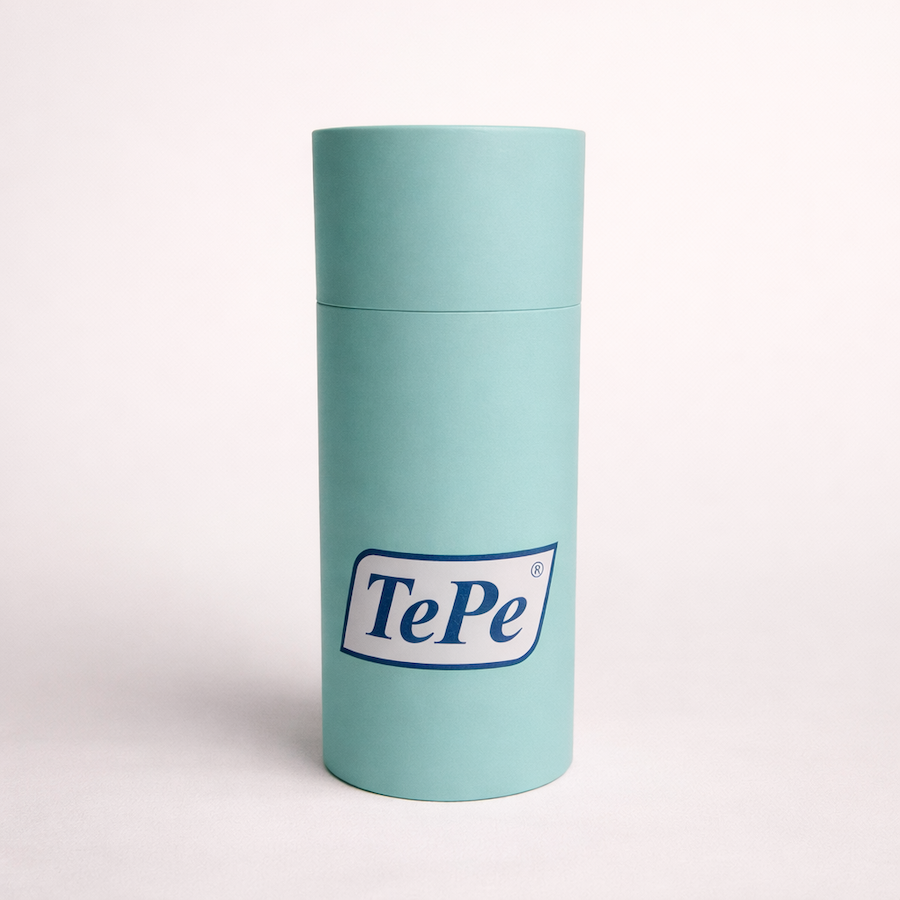 tepe white kraft printed cylinder box
