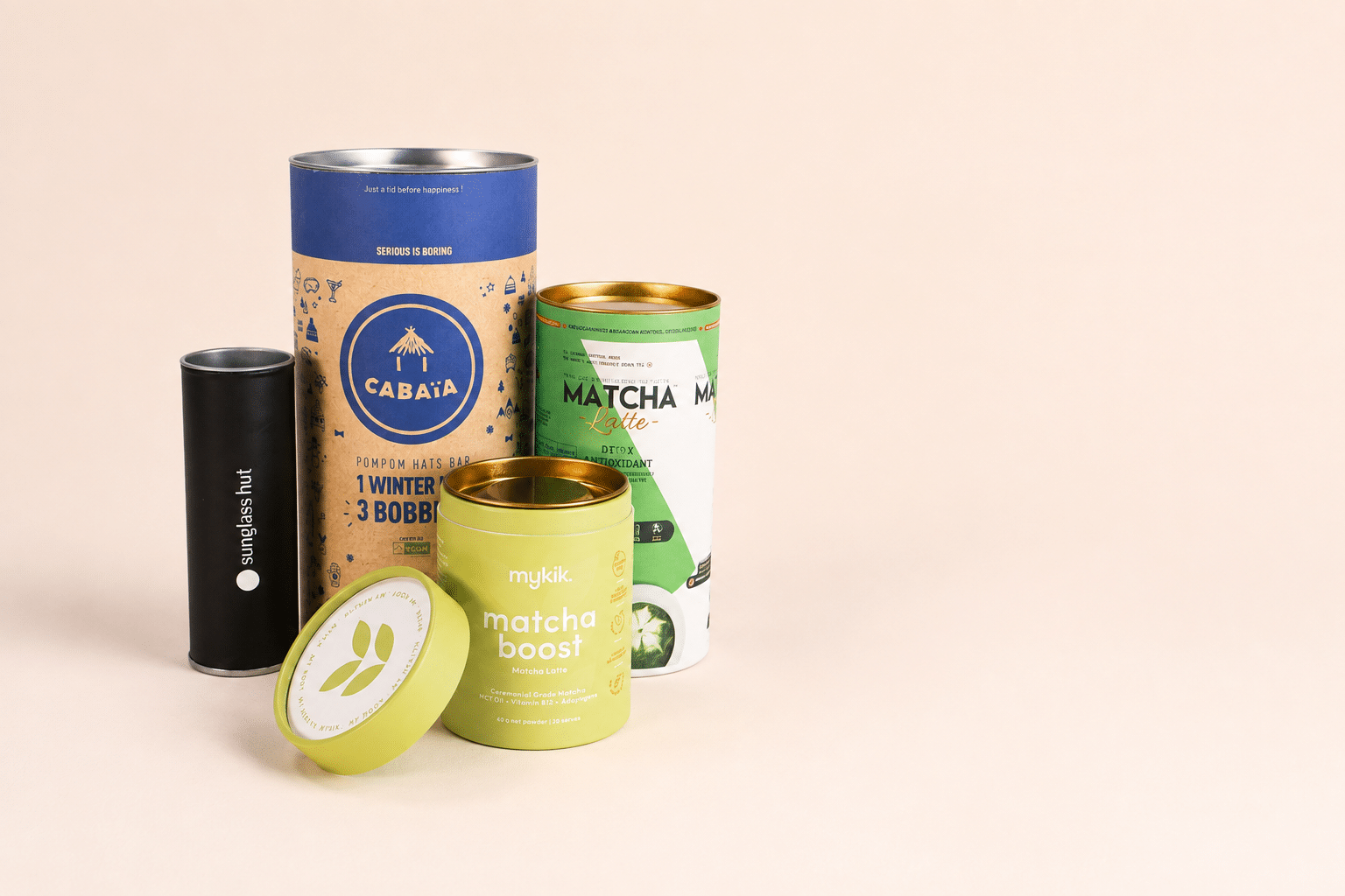 Custom Printed Metal Lid Tubes Group Photo