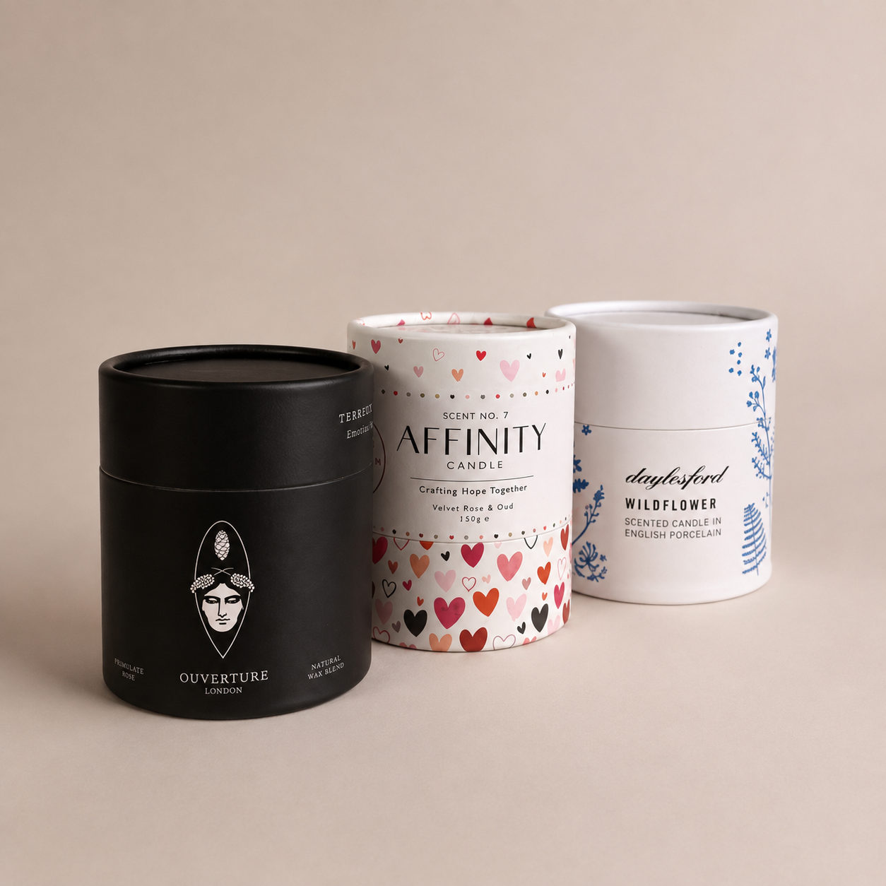 bespoke custom tubes for candles