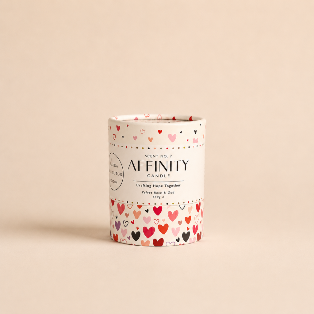 custom printed cylinder candle box with colourful design