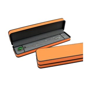 Custom orange leather chain box